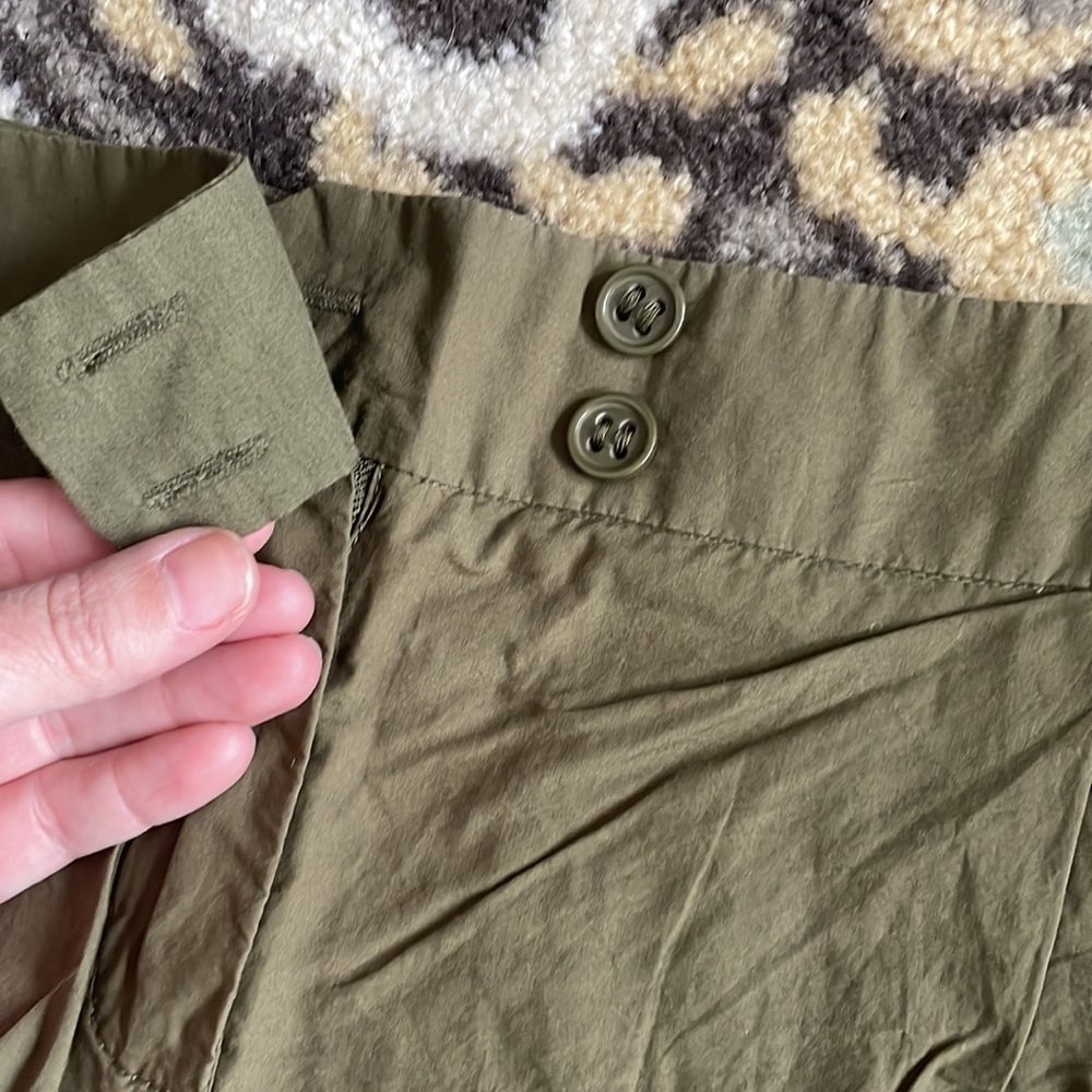 Olive Cuffed Shorts - Picture 2 of 5